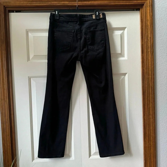 Levi’s San Francisco Demi Curve Classic Straight Leg Indigo Black Denim Jeans 28 - Picture 3 of 15